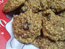 Cookie de aveia com uva passa