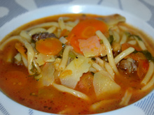 Sopa de carne à moda da vovó