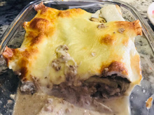 Torta de berinjela e atum