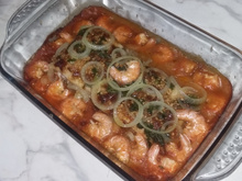 Pirarucu com camarão