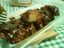 Costela de porco com molho Barbecue