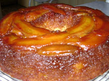 Torta invertida de banana