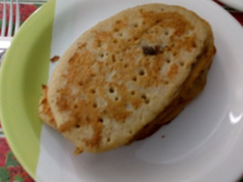 Panqueca de banana, aveia e mel