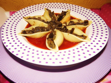 Conchiglioni Recheado com Berinjela (Vegan)