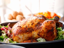 Frango de natal recheado com farofa
