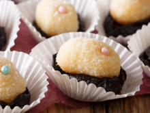 Olho de sogra na travessa para você que não está a fim de perder tempo enrolando o doce