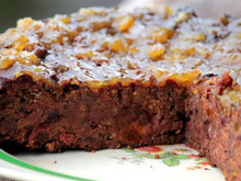 Bolo de Natal com frutas secas e geleia de laranja