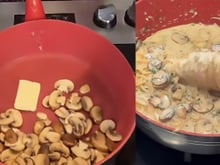 Macarrão cremoso de champignon feito em uma panela só: receita fácil, saborosa e sem sujar um monte de louça