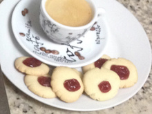 Bolacha amanteigada com goiabada