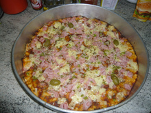 Pizza com fermento em pó