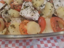 Filé de peixe com batatas