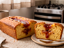 Bolo de iogurte com goiabada que já sai recheado do forno: a receita perfeita para servir com cafezinho