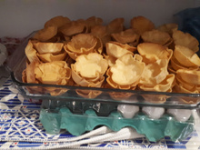 Cestinha com massa de pastel