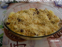 Peito de frango cremoso com batata do Lúcio Cezar