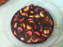 Brigadeiro de panela com frutas