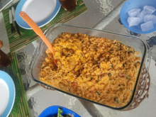 Risoto de camarão e mexilhão
