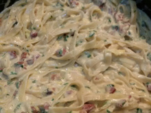 Talharim à carbonara para casal