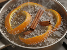 Vi minha avó ferver cascas de laranja com canela a vida inteira e agora não vivo sem esse truque em casa