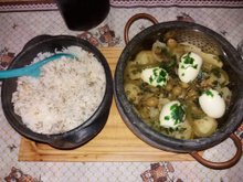 Bacalhau na panela de pedra
