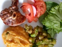 Purê de batata-doce com cenoura