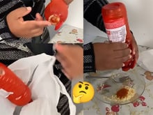 Dica extraordinária para aproveitar até a última gota do ketchup (ou detergente, xampu, condicionador...) usando apenas uma sacola de plástico