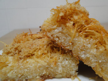 Bolo doce de macarrão e ricota