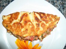 Omelete de calabresa