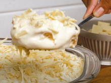 Pavê de leite ninho com raspas de chocolate branco uma receita simples para quem não sabe cozinhar