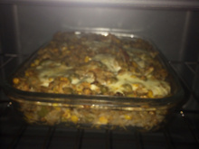Arroz com sobras de peixe assado