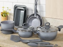 Jogo de panelas Black+Decker com revestimento cerâmico antiaderente está com o menor preço do ano para renovar a cozinha