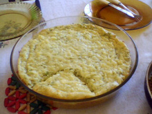 Souflé de queijo e legumes