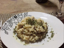 Risoto de funghi com parmesão