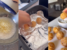 Bolinha de tapioca de apenas 3 ingredientes na airfryer: receita rápida para um café ou lanche muito gostoso