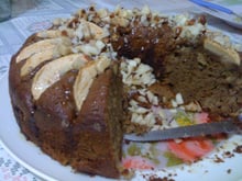 Bolo de maçã com casca