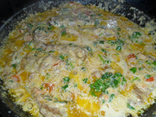 Bife com creme de leite