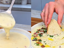 Esse creme de batata com bacon e ervas é tradição na minha casa quando faz frio: cremoso, fácil de fazer e rende muito