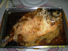 Pacu assado no sal grosso
