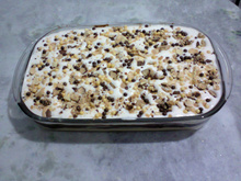 Pavê de chocolate com biscoito maizena