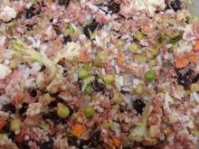 Arroz jardineira com carne seca