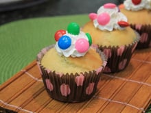 Muffins com confetti