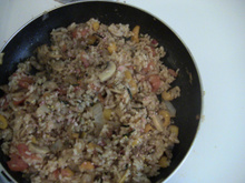 Arroz chinês com amêijoa (sarnambi / vôngole)