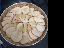 Torta de maçã com massa de bolacha