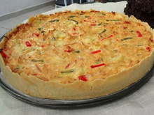 Quiche de frango com pimentão