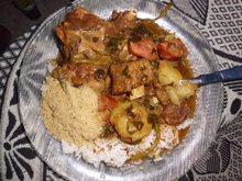 Rabada com agrião e batatas