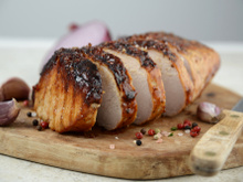 Lombo de porco ao molho barbecue