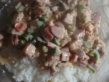 Molho branco com creme de leite e bacon