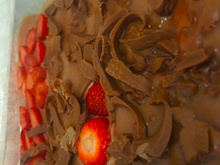 Pavê de chocolate com morango