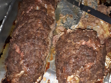 Rocambole de carne com presunto
