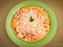 Risoto de camarão e lula