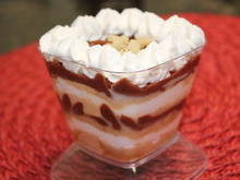Pavê mousse de Nutella com biscoitos triturados